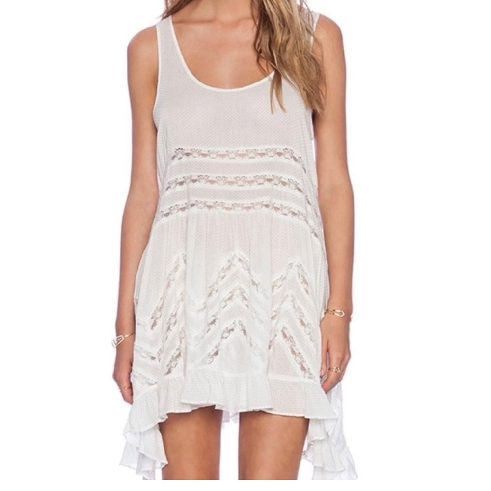 Free People Voile and Lace Trapeze Slip Dress/Top